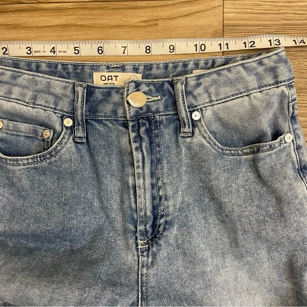 OAT New York High Rise Wide Leg Light Wash Cloud Luxe Denim Jeans - Picture 7 of 12